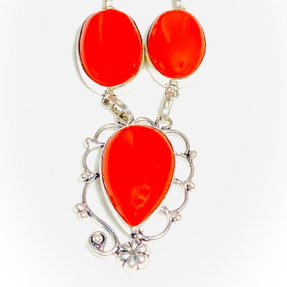 Handmade Jewelry - Red Coral Necklace